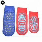 Popular free sample anti slip disposable floor kids trampoline socks