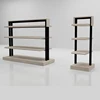 Metal And Wood Shoes Display Stand Rack Shelf Shoe Stand