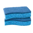 Kitchen cleaning scrubber cellulose sponge scrub with scouring pad