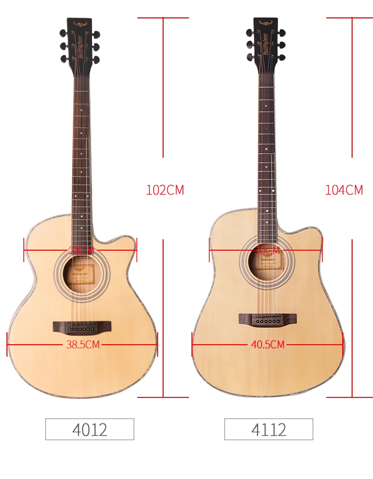 Bullfighter D-4012 Cheap Wholesale Price  Beginner Colorful Acoustic Guitar/Musical Instruments/Stringed Instruments