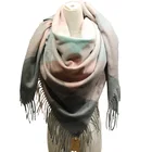 Fashion tassel tartan winter scarf women square shawl scarf