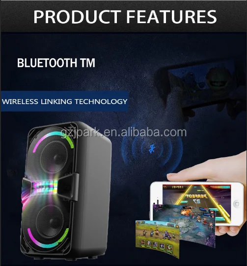 High Power bluetooth outdoor speaker jiepak rechargeable 8 inch woofer tweeter wireless big battery powered portable speaker - ANKUX.COM