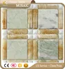 high quality yellow onyx green marble mosaic tile background wall