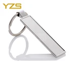 custom metal car auto number keychain silver rectangle keychain