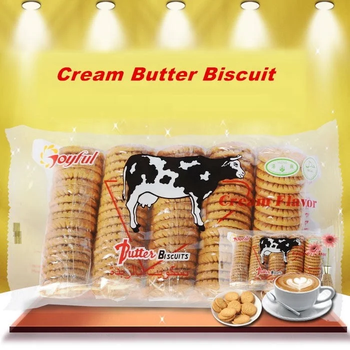 180g halal cream flavor butter cookie biscuits manufacturer