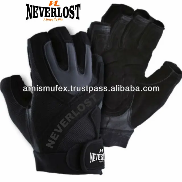 athletic works custom weight lifting leather gym gloves