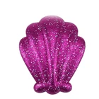 Scalp Massage Small Rhinestone Plastic Round Rose Gold Hair Brush Comb