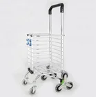 Aluminium alloy 4 wheels foldable shopping cart