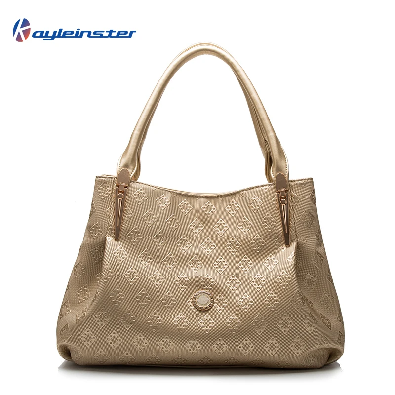 New 2015 Luxury Golden Cowhide Women Handbag Diamonds Designer Famous Brand Leather Women Shoulder Bag Fashion Classic Women Bag