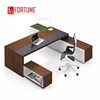 Competitive walnut director table L shape manager office desk supply from Guangzhou