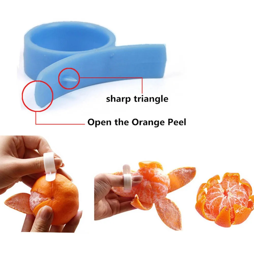 3PCS/LOT Plastic Orange Stripper Peelers Machine Zesters Device Cleverly Opener Fruit & Vegetable Creative Device Tools KC1037