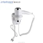 Professional wall mounted ABS plastic electric travel hair dryer for hotel bathroom