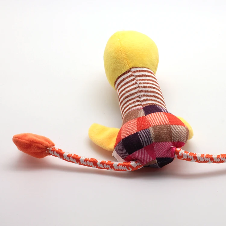 Popular Pet Dog Cat Funny Fleece Durability Plush Dog Toys Squeak Chew Sound Toy Fit for All Pets Duck Plush Toys