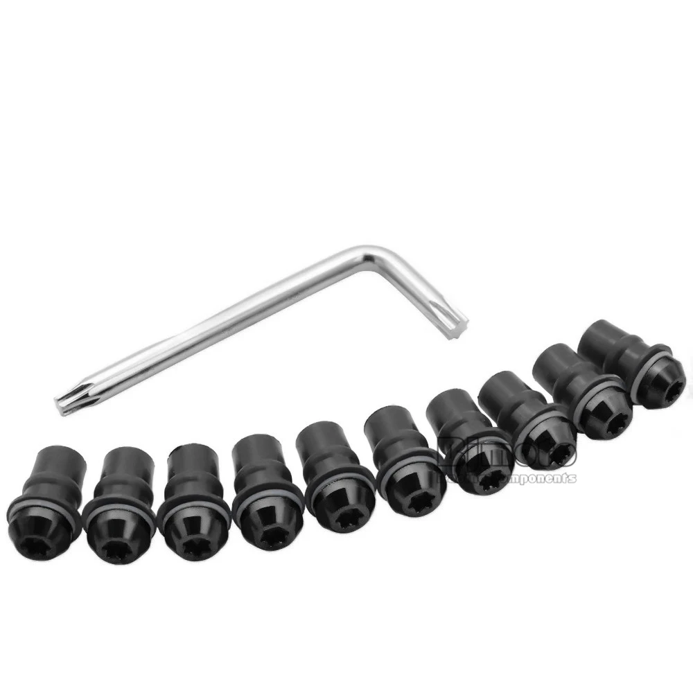 10X Motorcycle accessories 5mm Windshield Windscreen Bolt Screw Nut Fastener Kit Fairing Windshield Mounting Nuts  (6)