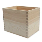 Vintage Wood Handmade Box no Lid Organizer Wooden Unfinished Storage Box