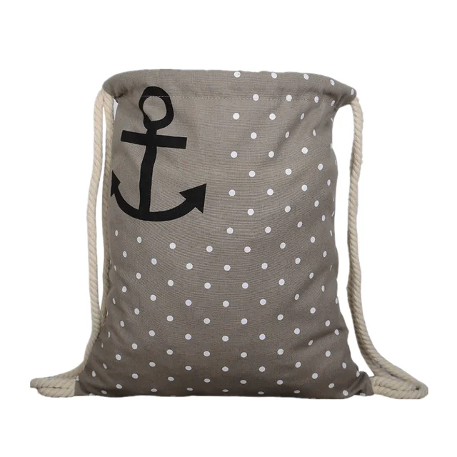 organic cotton canvas promotional drawstring bag backpack