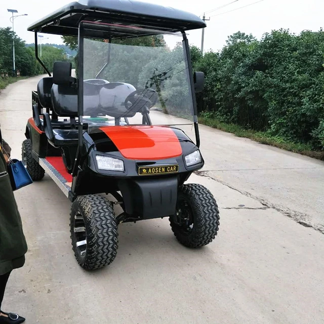 Factory price offer 4 seater off-rode tire hunting Golf Cart with cargo tray