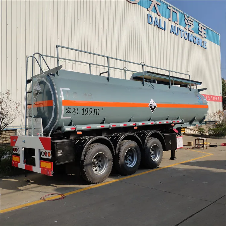 L Hcl Pe Lining Hydrochloric Acid Tanker Semi Trailer For Muriatic