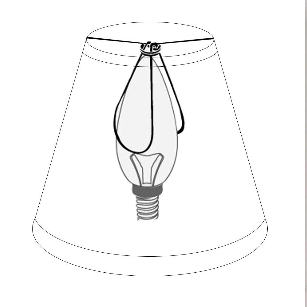 Promotion cheap bell cone white clip-on fitter hardback wall chandelier fabric lamp shade