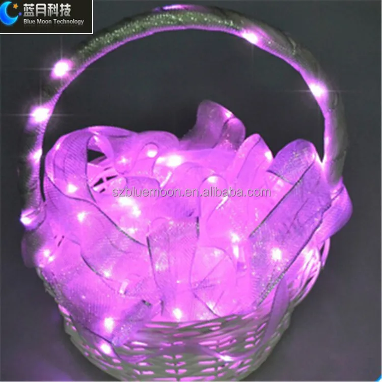 Ce Rohs Battery Operated Silk Ribbon Led String Lights - Buy Led Battery Operated Ribbon,Ribbon ...