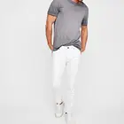 Skinny White Distressed Comfort Soft 100% Cotton Trousers Jeans Mens