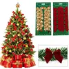 Christmas Bow Tree Decoration Festival Party Home Bowknots Baubles Baubles New Year Decoration 12PCS/Pack
