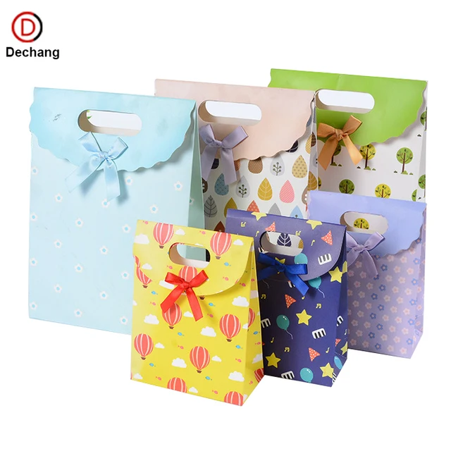size christmas gift candy jewelry shopping die cut handle paper