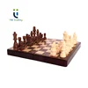 Foldable Wooden Chess Sets Checkers Playing Inlaid Square Deluxe Cloth Chess Boards