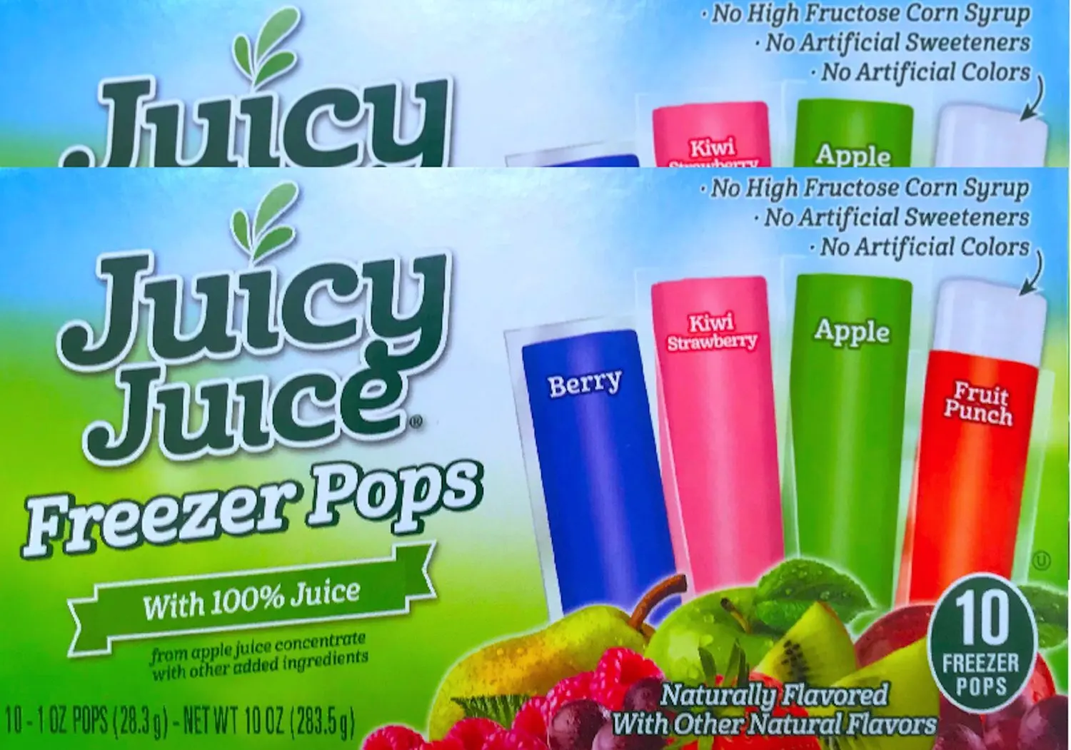 juice freezer pops with 100% juice no high fructose corn syrup