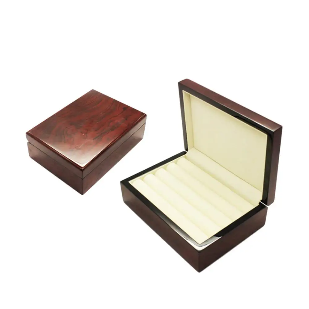 2018 luxury piano lacquer  wooden cufflink storage gift  box