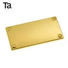 Tanai customized metal laserable tag shinny gold color zinc alloy logo/labels for handbags