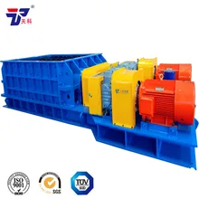 Heavy duty industrial machine double roller teeth crusher for coal limestone crushing