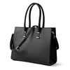 NS3512 Europea Fashion Women Casual PU Leather Plain Black Tote Bags