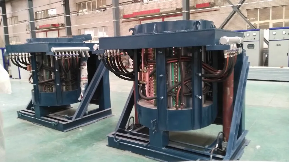 1T steel frame induction melting furnace