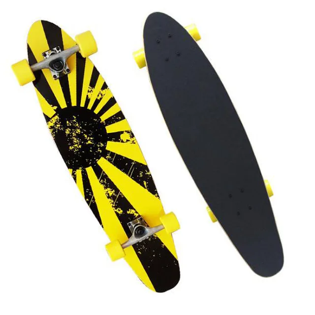 Cruiser Fish Skateboard with big wheels long board maple wood