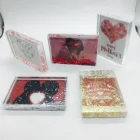 4 Inch By 6 Inch Rectangle Shape Crystal Acrylic Floating Aqua Fun Blox Liquid Photo Frame Picture Frame