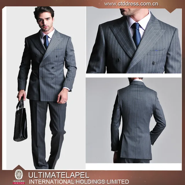 grey striped suit