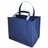 Wholesale cheap large thick non woven bag shopping green tote bag with buttons