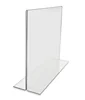 A6 T Shape Acrylic Table Tent Menu Insert Card Sign Holder