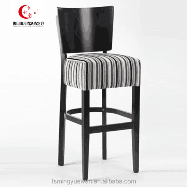 Home Bar Furniture Wood Leg High Antique Bar Chair Vintage Bar Stool