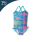 Factory price custom logo printing swim wear one piece swimsuit for baby girls