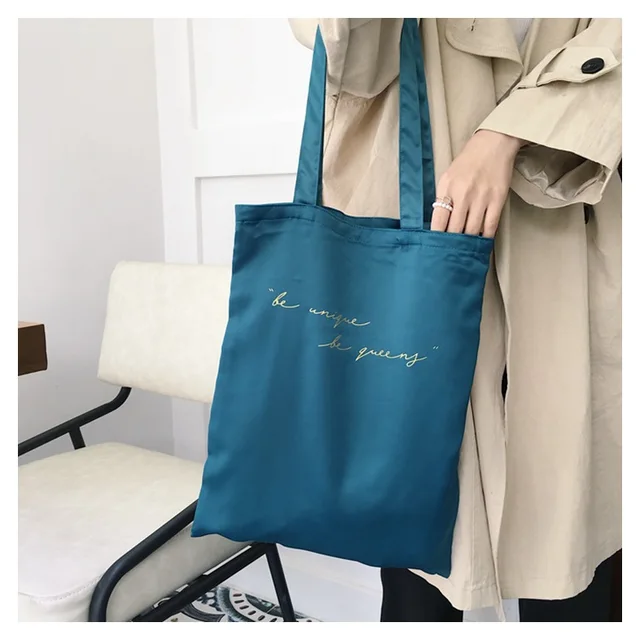 oem new fashion eco friendly folding satin shopping bag