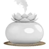 Cute Lotus Ceramic Humidifier Crafts Ornaments,USB Timer 12 Hours Portable for Home Bedroom Office Yoga SPA