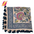 Fashion Designer Wholesale Square Hand-Made Print Women 100% Silk Scarf