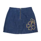 Factory price elegant comfortable zipper short jeans skirt with rivet