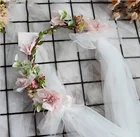 Wholesale wedding bridal veil tiara hair accessories wreath veil flower crown for women