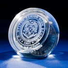 round half sphere shape crystal glass paperweight with custom logo for souvenir gift