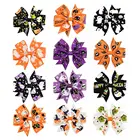 3 inch kids' hair clip Halloween rib with bow clip kids' accessories