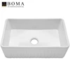 High Quality Rectangular Ceramic Farmhouse White kitchen Sink Single Bowl