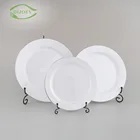 Best price one time use dishes modern different shapes plastic cheap white dinner plates for restaurant